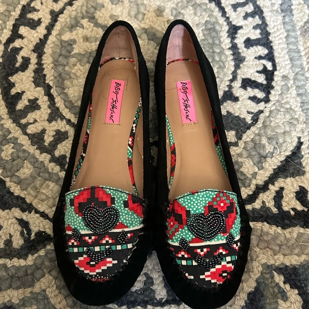 Betsey Johnson Beaded Flats